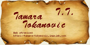 Tamara Tokanović vizit kartica